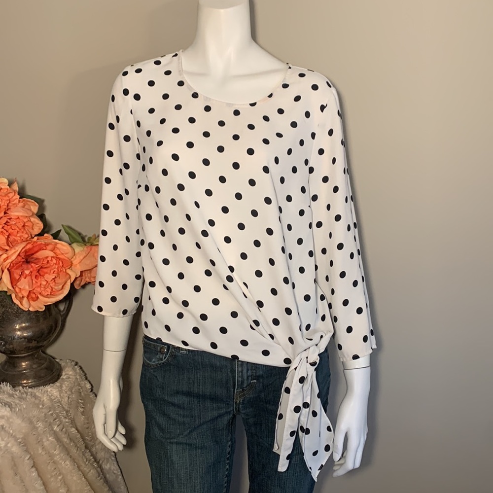 Talbots polka dot top Small